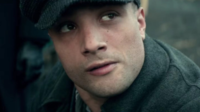 Barney Thompson looking determined on "Peaky Blinders" (2013-2022)