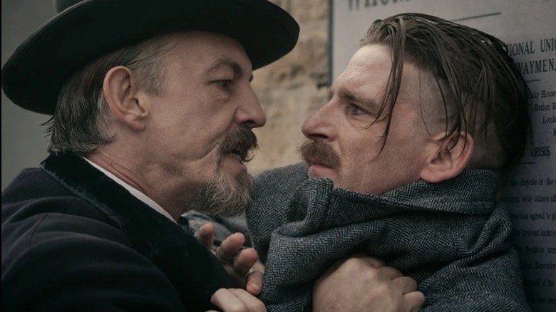 Arthur Shelby Sr. threatening Arthur Shelby Jr. on "Peaky Blinders" (2013-2022)