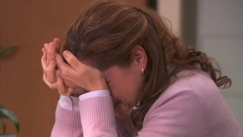 Pam Beesly crying on "The Office" (2005-2013)