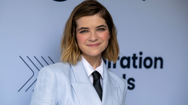 Raegan Revord smiling at the Skirball Cultural Center