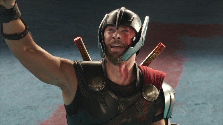 Thor raising his hand 