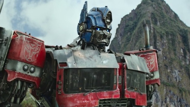 Optimus Prime talking in mountains