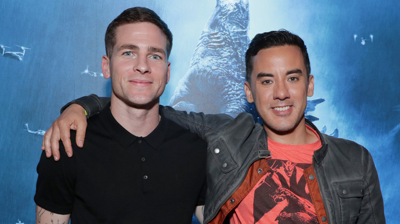 Zach Shields and Michael Dougherty at the premiere of "Godzilla: King of the Monsters"