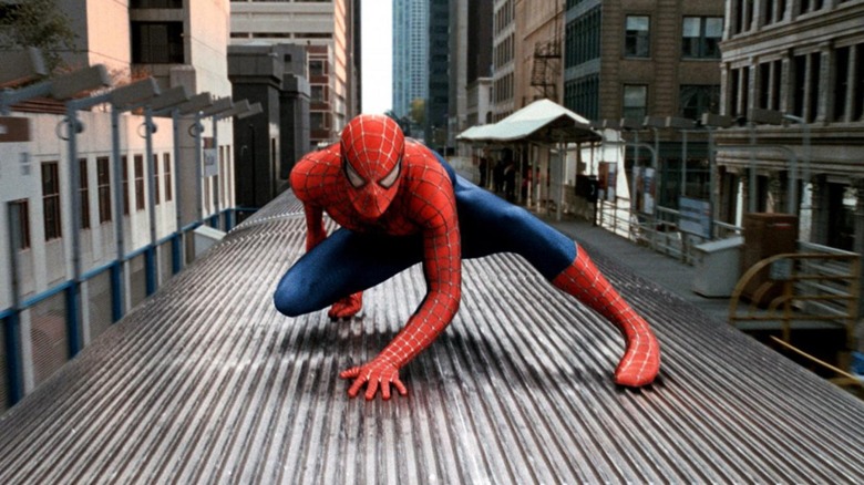 Peter Parker giving an intense stare