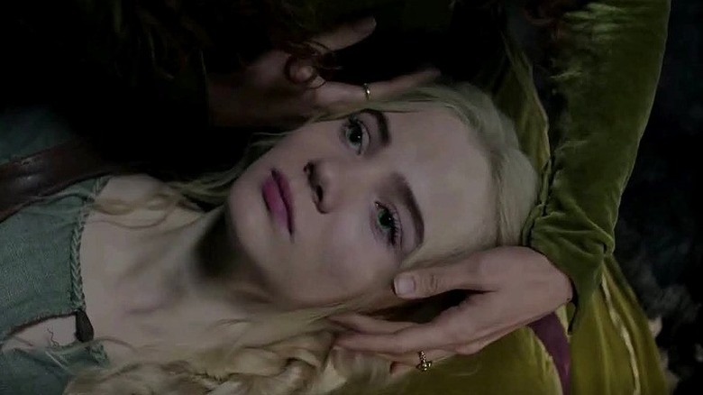 ECU Freya Allan head in lap