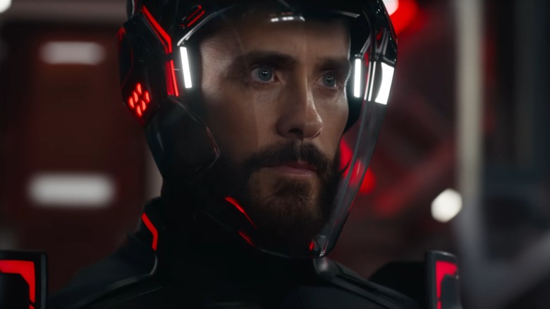 Ares wearing a helmet in "Tron: Ares" (2025)