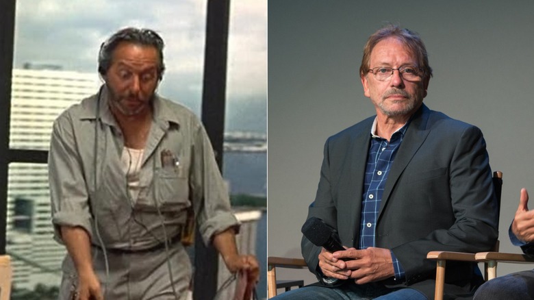 Custodian from True Lies (left); filmmaker John Bruno (right)
