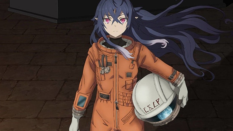 Irina Ruminescu in astronaut suit