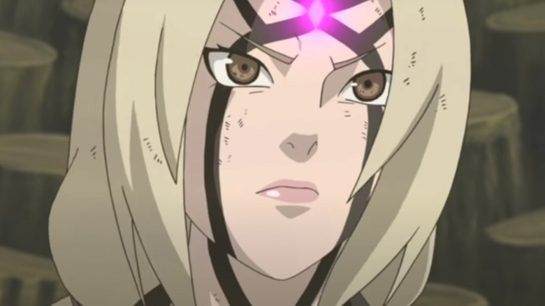 Tsunade activating forehead seal