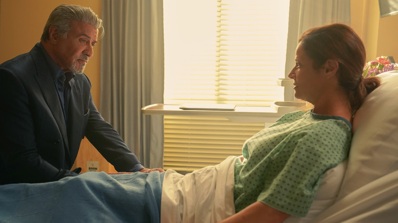 Manfredi visiting Beale in the hospital