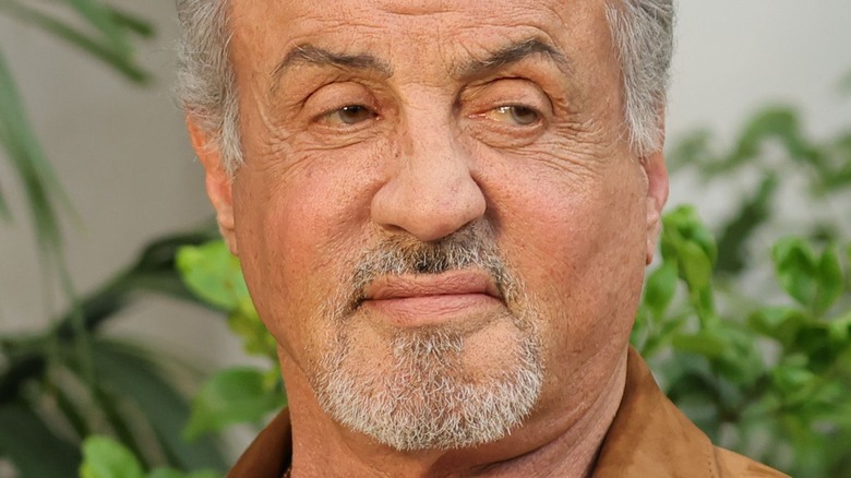 Sylvester Stallone smirking