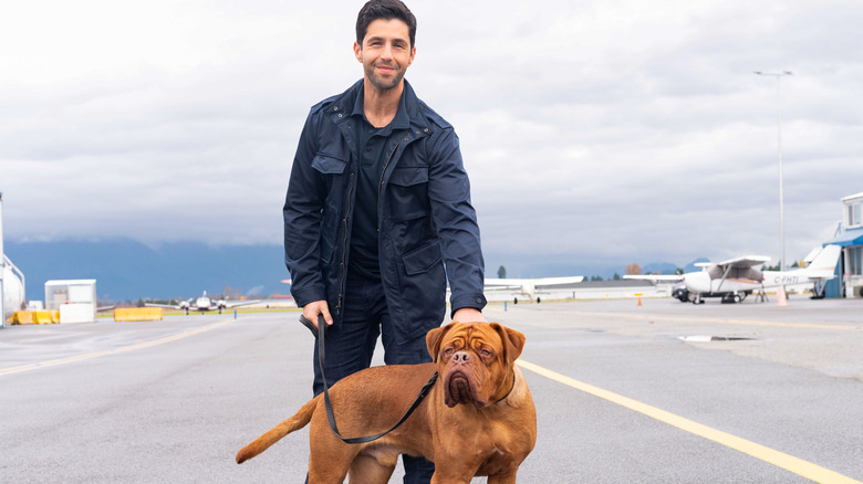 Josh Peck with dog