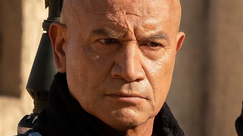 Temuera Morrison frowning