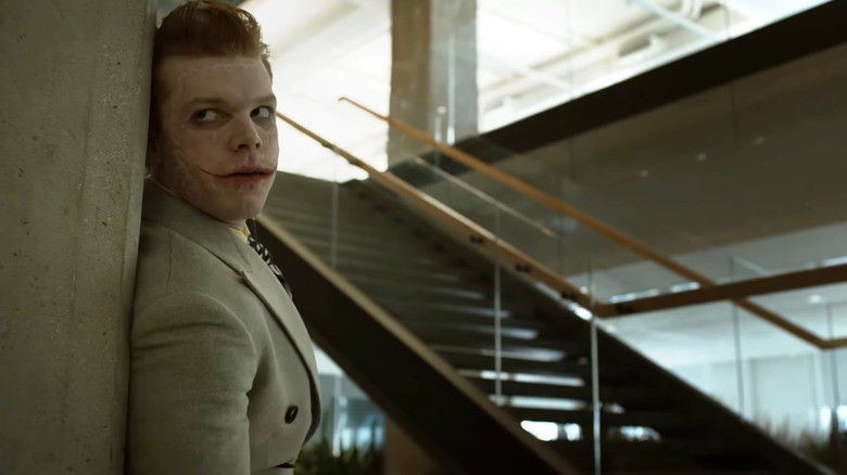 Jerome hiding behind wall