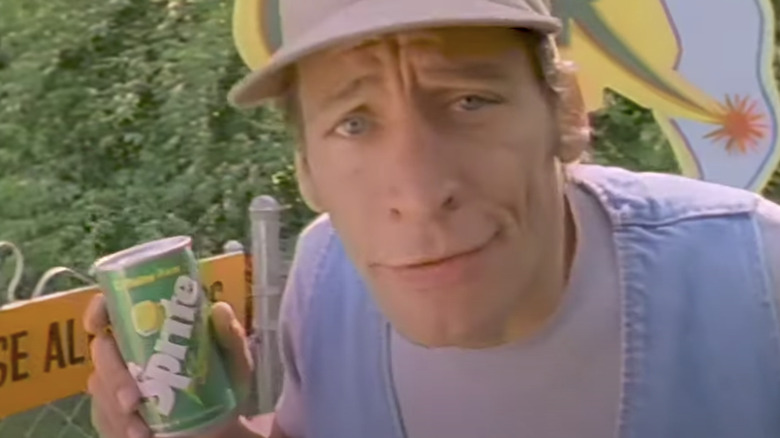 Ernest P. Worrell holds up Sprite can