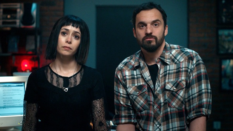 Doc and Bean sit in an office in "Mythic Quest" (2020)