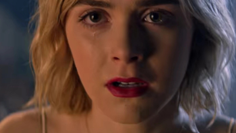 Sabrina Spellman with blood on forehead