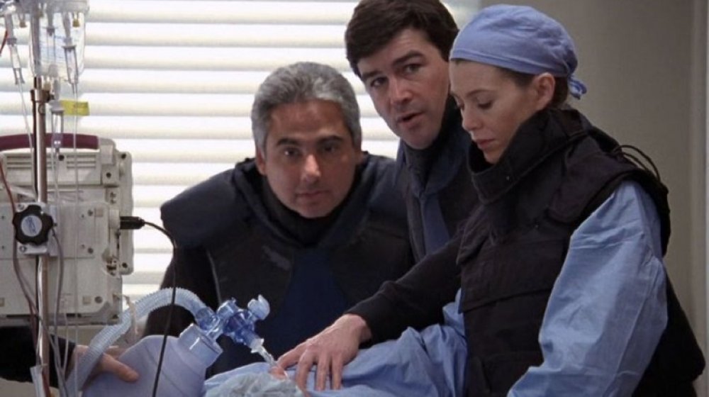 Ellen Pompeo and Kyle Chandler in Grey's Anatomy