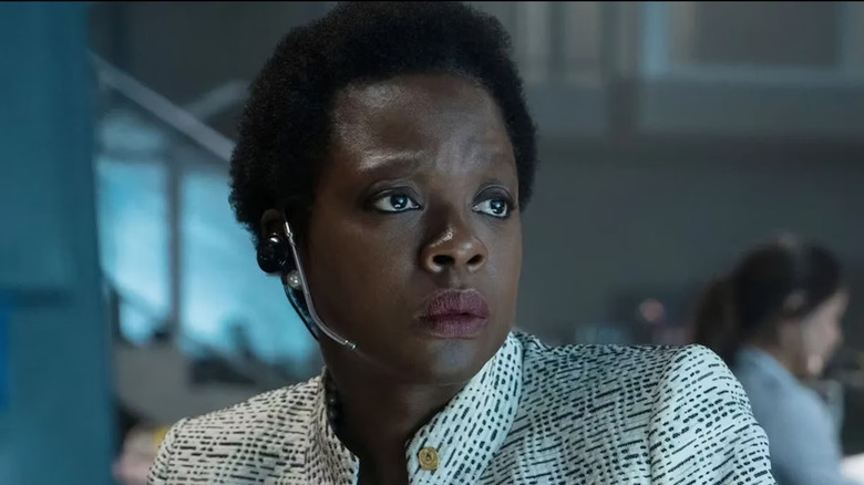 Amanda Waller staring into the distance