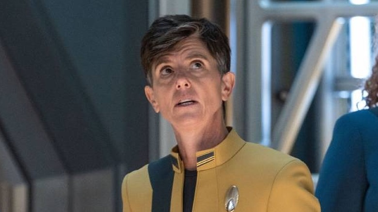 Jett looks up aboard Discovery in "Star Trek: Discovery" (2017-2024)