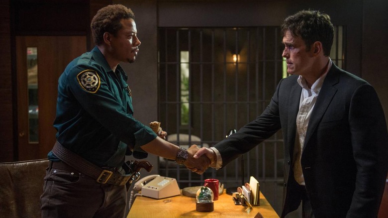 Terrence Howard and Matt Dillon in Wayward Pines