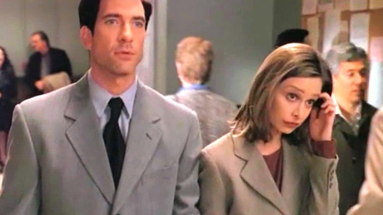 Bobby Donnell and Ally McBeal walking in "Ally McBeal"