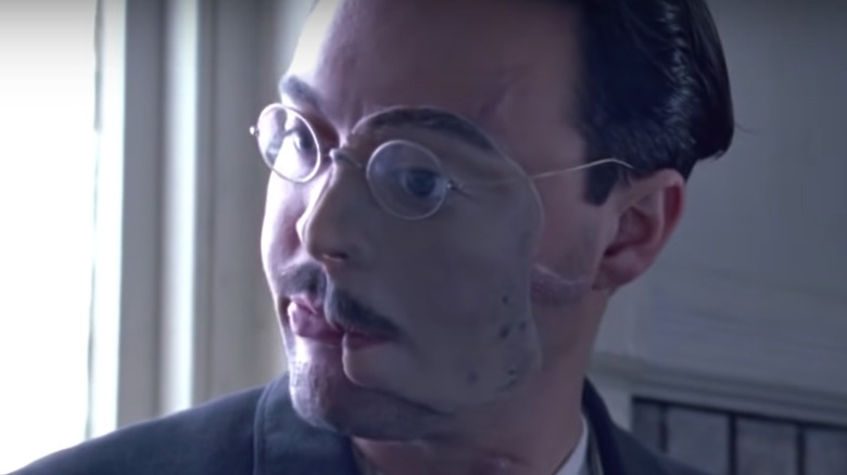 Richard Harrow wearing tin mask