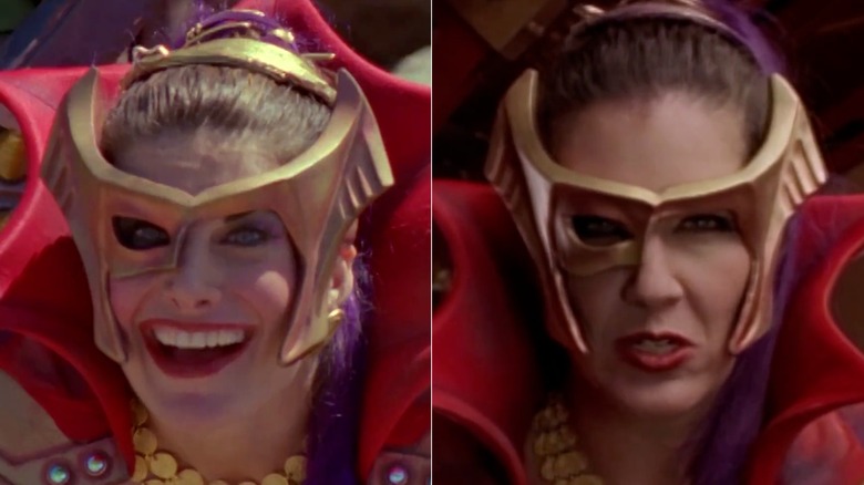 Hilary Shepard Turner as Divatox (left); Carol Hoyt as Divatox (right)