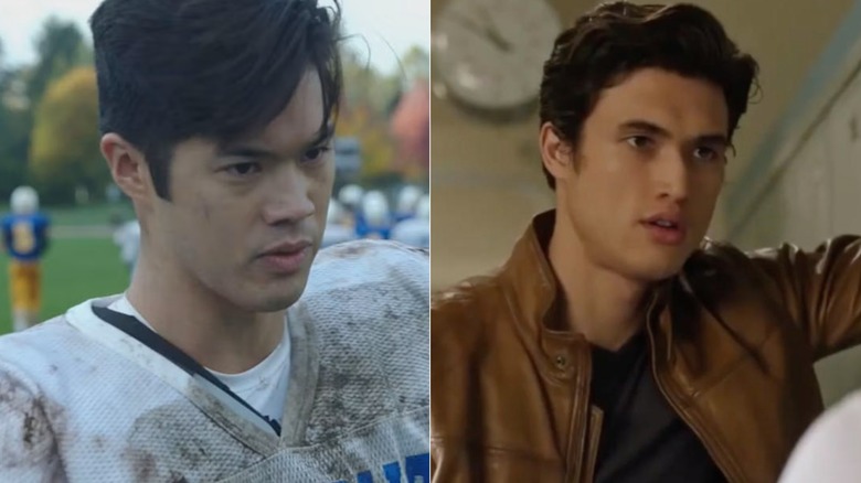 Ross Butler in Riverdale (left); Charles Melton in "Riverdale" (right)
