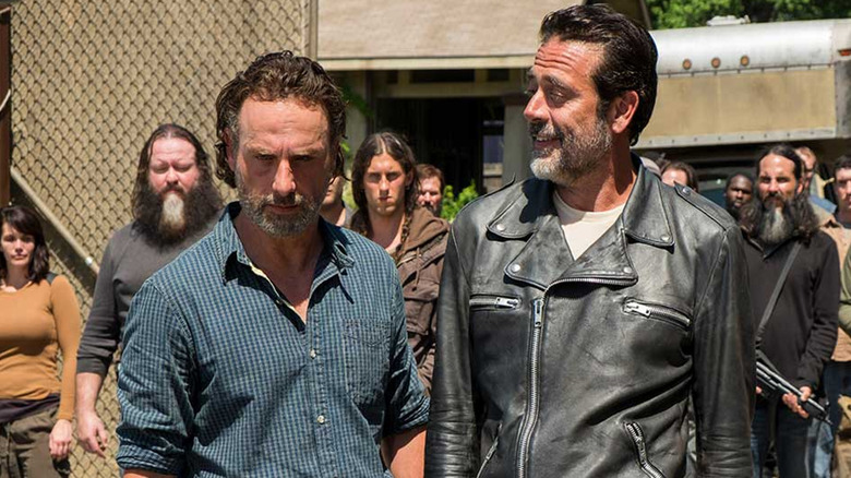 Negan and Rick talking