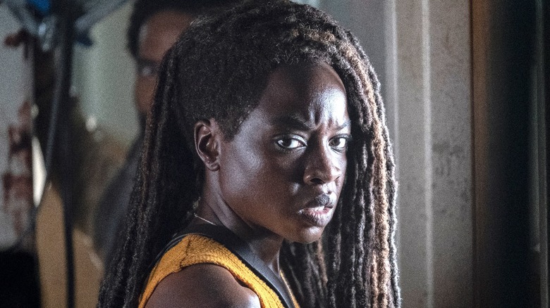 Michonne looking serious