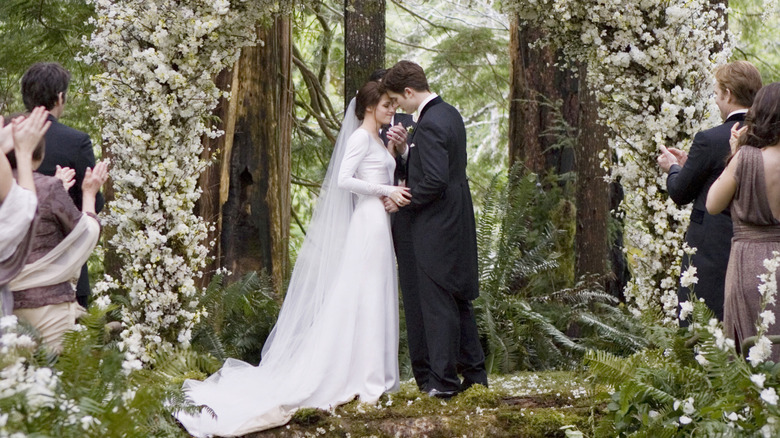 Bella and Edward getting married in The Twilight Saga: Breaking Dawn – Part 1