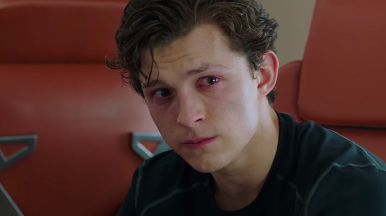 Tom Holland Spider-Man Far From Home Peter Parker crying