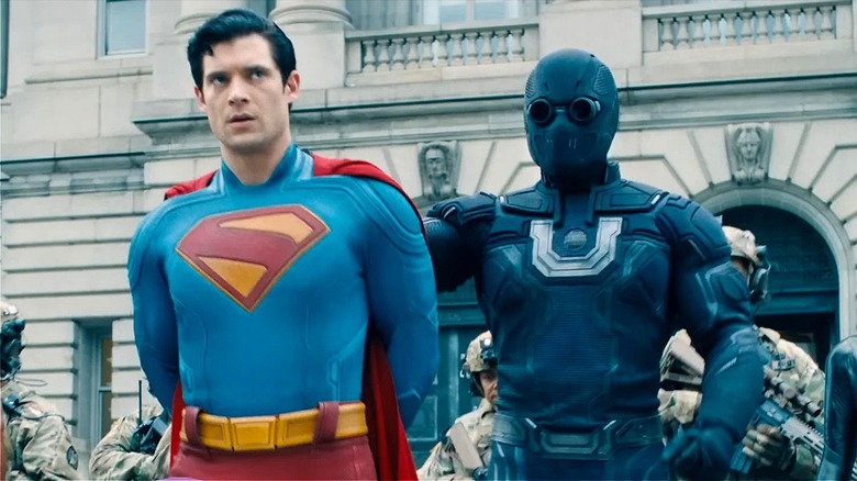 Ultraman walking Superman in Superman (2025)