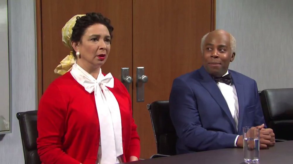 Maya Rudolph as Aunt Jemima and Kenan Thompson as Uncle Ben on SNL