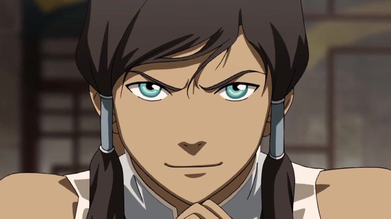 Avatar Korra smiling fiercely