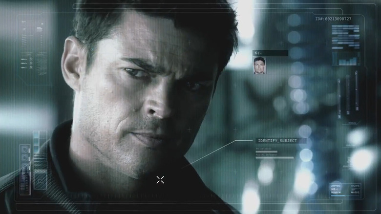 John Kennex being scanned in Almost Human