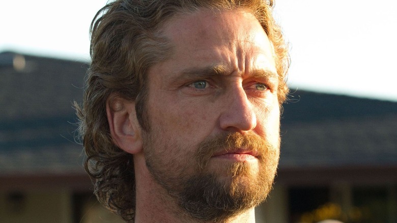 Gerard Butler staring into the distance
