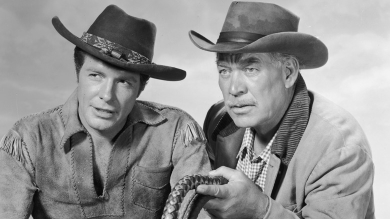 Flint McCullough beside Major Seth Adams on Wagon Train (1957-1965)
