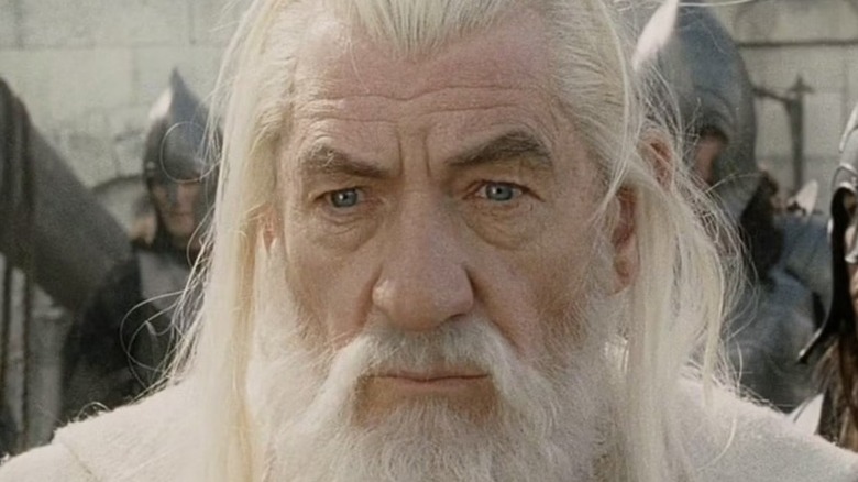 Gandalf the White preparing for battle