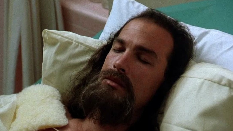 Bearded Steven Seagal in a coma