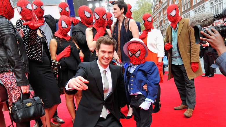 Andrew Garfield greets a Spider-Fan