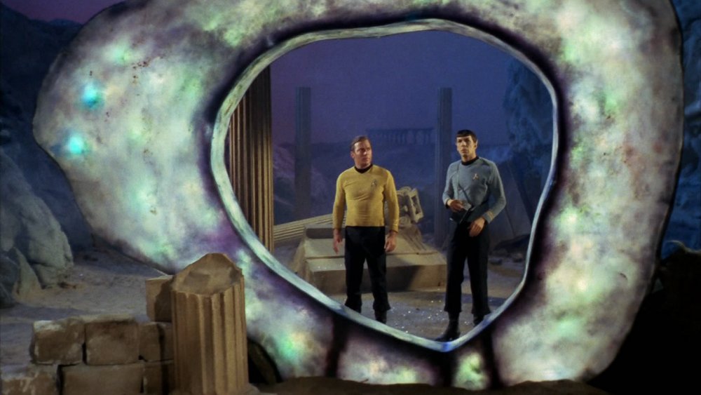 Kirk and Spock examine The Guardian of Forever