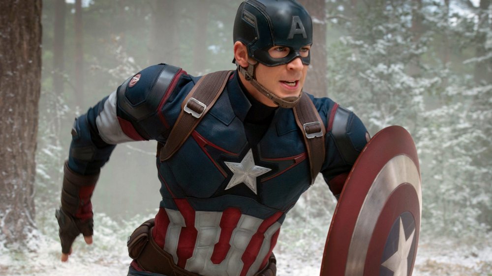 Chris Evans as Captain America in Avengers: Age of Ultron