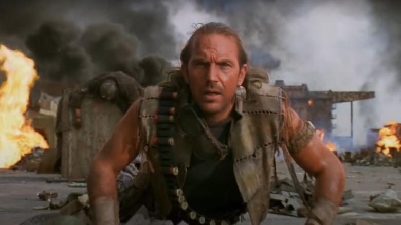 Kevin Costner getting up
