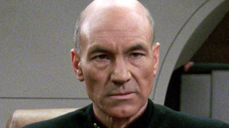 Picard on the bridge