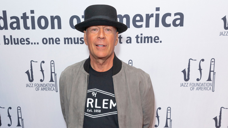 Bruce Willis in a hat