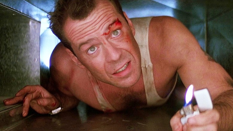 Willis crawls through vent