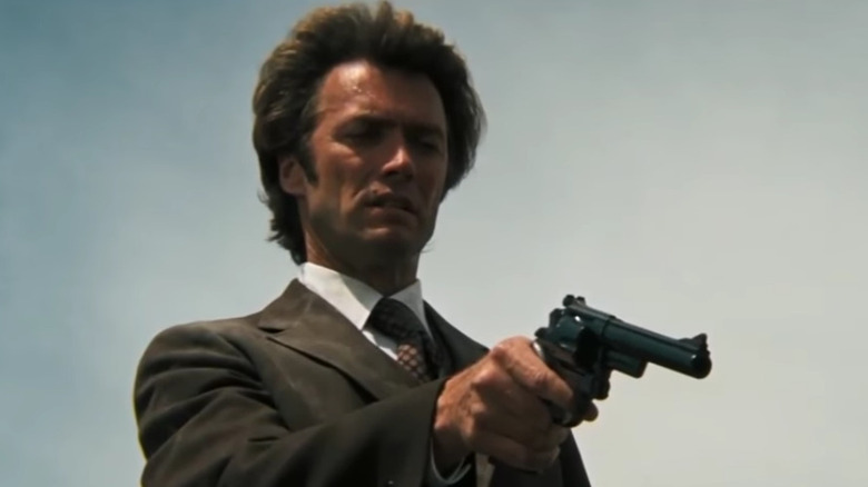 Dirty Harry pointing a gun