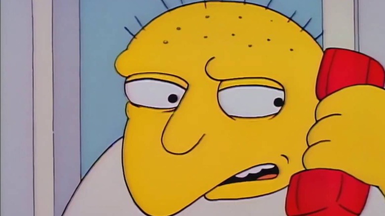 Simpsons character on phone